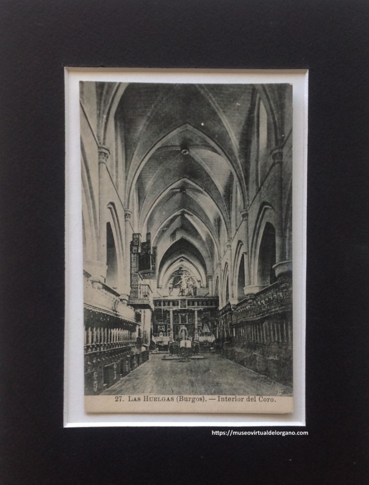 Interior del Coro y Órgano de Las Huelgas (Burgos). Casa Otañon, Burgos. Casa Luis Sans, Madrid, ca. 1938