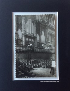 Basílica del Pilar. Coro y órgano. Ed. M. Arribas, Zaragoza. , c.a. 1940 – 1949.