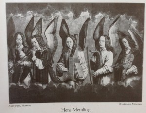Coro de ángeles. Hans Memling. Die Musik in FunfJahrhunderten, 1922