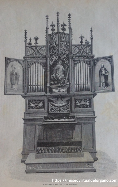 Órgano de estilo ojival. Ilustración musical hispano-americana, 1892