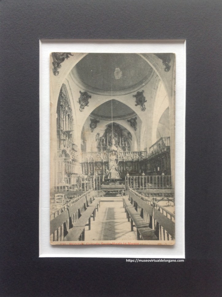 Órgano de la Colegiata de Santa María la Mayor de Ronda. Ed. Almirall, Barcelona. Fototipia Thomas, ca. 1910