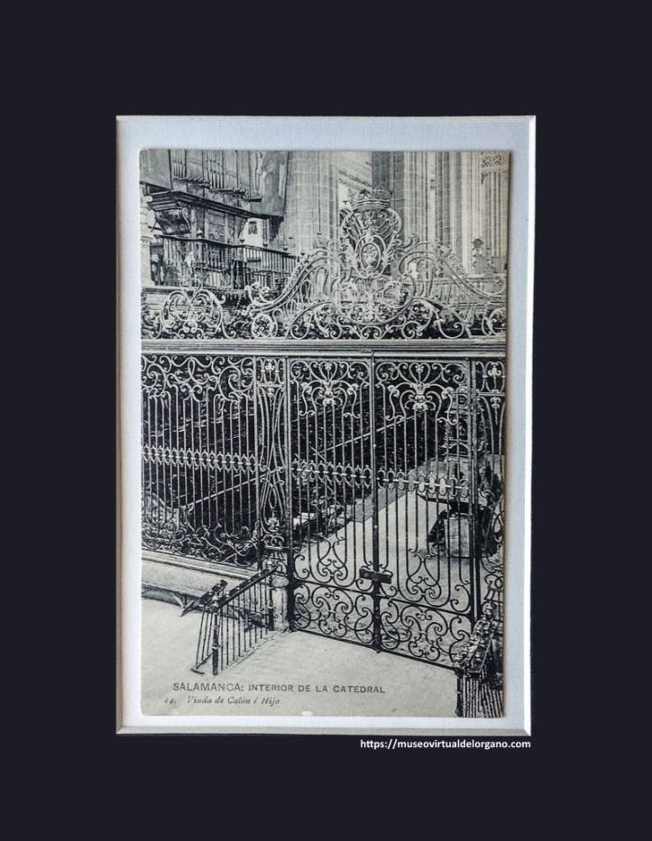 Órgano renacentista de la Catedral de Salamanca. Fotografía Viuda de Calón é Hijo, ca. 1910-20
