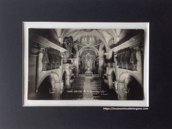 Órgano Santa María de Moyá. Barcelona. Foto: S. Renom, ca. 1930