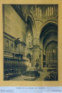Órgano e interior de la Catedral de Tarragona. Foto Arxiu Mas. En: Suplement Artistic al nº11 de D´aci i D´allá, 1920