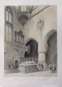 Órgano, coro de la Capilla de la Presentación. Catedral de Burgos. España artística y monumental / Jenaro Pérez Villaamil, Paris 1843