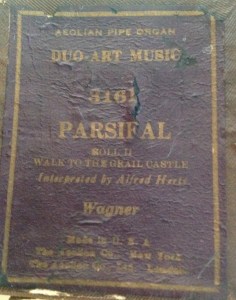 Rollo AEOLIAN PIPE ORGAN. DUO ART MUSIC. 3161 PARSIFAL. Wagner. ROLL II. WALK TO THE GRAIL CASTLE. Interpreted by Alfred Hertz