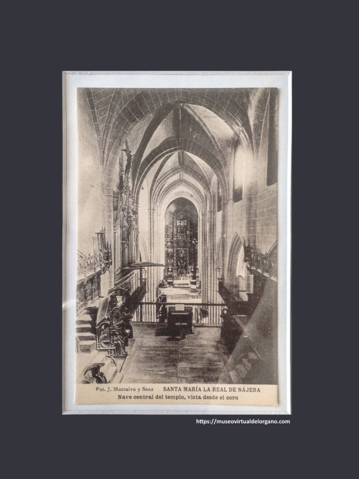 Órgano de Santa María la Real de Nájera. Foto J. Montalvo y Sanz. Fototipia Hauser y Menet, ca. 1910