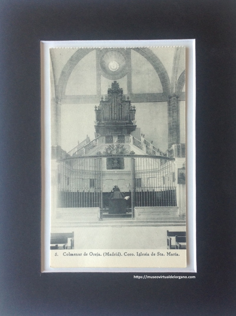 Órgano barroco Iglesia de Santa María la Mayor, Colmenar de Oreja. Fototipia, c.a. 1920