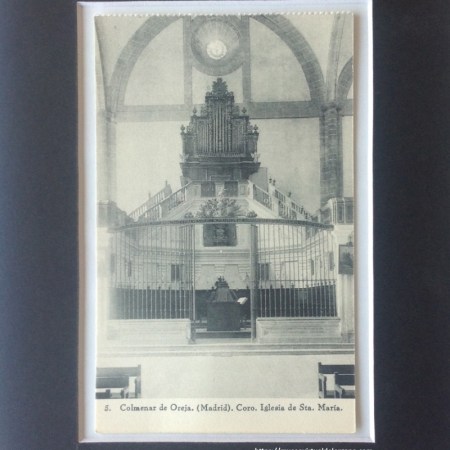 Órgano barroco Iglesia de Santa María la Mayor, Colmenar de Oreja. Fototipia, ca. 1920