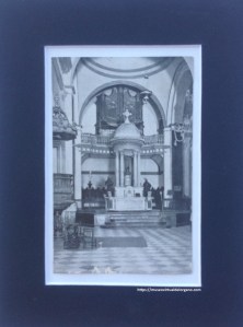 Órgano barroco Iglesia de San Juan Bautista de Vélez-Málaga. Prototipo de postal sobre cartón, c.a. 1930