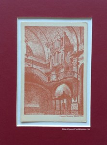 Órgano iglesia de Santa María de Requena. Fernando Morencos dibujó 1924