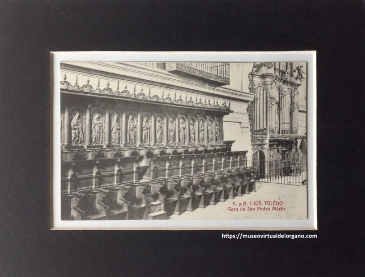 Órgano Iglesia de San Pedro Mártir, Toledo. Fototipia Castañeira y Álvarez, Madrid, ca. 1910