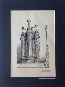Órgano Fray Manuel de S. Bento, Iglesia de S. Bento da Vitória, Oporto. Dibujo Manuel Amoroso Lopes