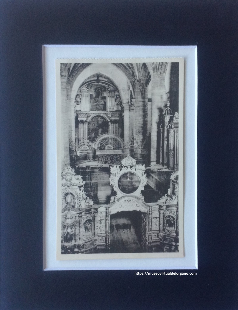 Órgano de Esteban de San Juan , Iglesia del Monasterio de Yuso en San Millan de la Cogolla, La Rioja. Fototipia Hauser y Menet, c.a. 1910