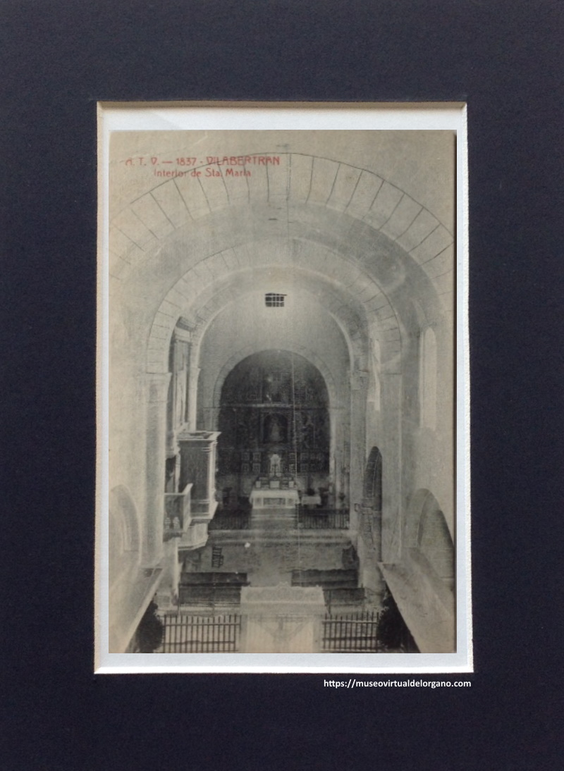 Órgano Iglesia de Santa María Vilabertran, Gerona. Ed. Àngel Toldrà Viazo, Barcelona, c.a. 1910