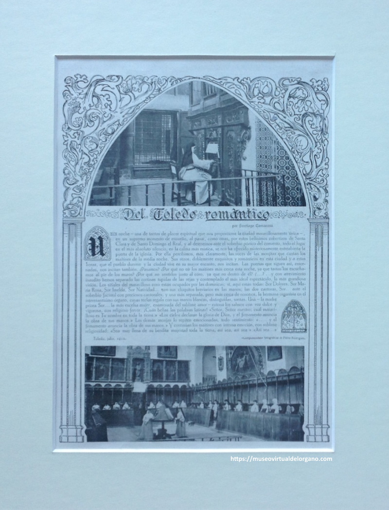 Órgano de Santo Domingo el Real, Toledo. Revista Mundial, 1922