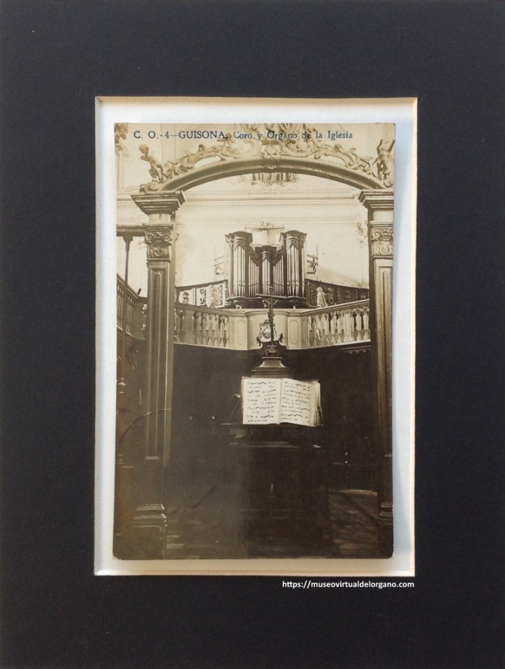 Órgano iglesia de Santa María de Guissona, Lérida. Unión Universal de Correos, 1912
