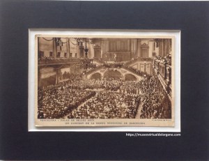 Órgano Aquilino Amezua, Palacio de Bellas Artes de Barcelona. Fotógrafo Pérez de Rozas. Huecograbado Mumbrú, Barcelona, c.a.1920