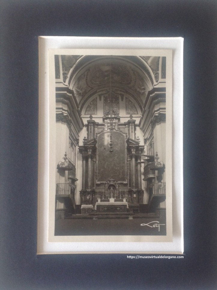 Órgano Real Colegiata de la Santísima Trinidad, La Granja de San Ildefonso, Segovia. Foto Loty, ca. 1930