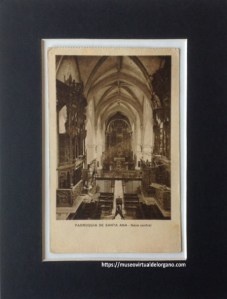 Órgano Parroquia de Santa Ana, Sevilla. Huecograbado Mumbrú, Barcelona, 1944