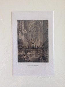 Órgano de Leandro Garcimartín, Catedral de Ávila. Sacado del natural por Francisco Javier Parcerisa, 1865