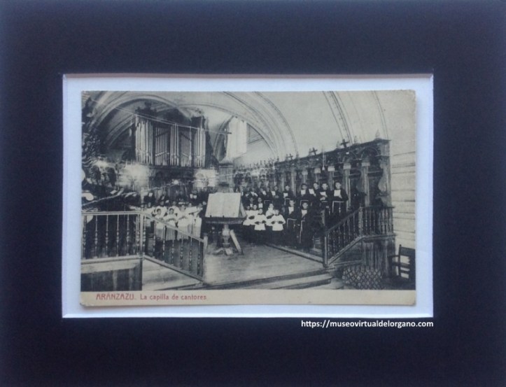 Órgano Amezua de la Basílica de Nuestra Señora de Aránzazu. Oñate, Guipúzcoa, Fototipia Thomas, ca. 1910