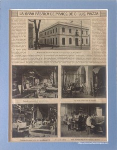 Fábrica de pianos y armoniums de D. Luis Piazza, Sevilla. Foto: Pérez Romero. En: Mundo Gráfico, 1914