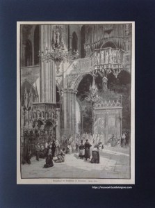 Órgano de la Catedral de Barcelona. Grabado sobre plancha de cobre, extraído de Deutsche Illustrirte Zeitung, 1891