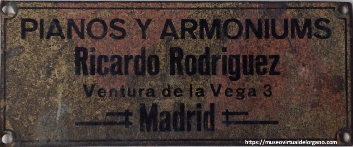 Chapa pianos y armoniums Ricardo Rodríguez, ca. 1920