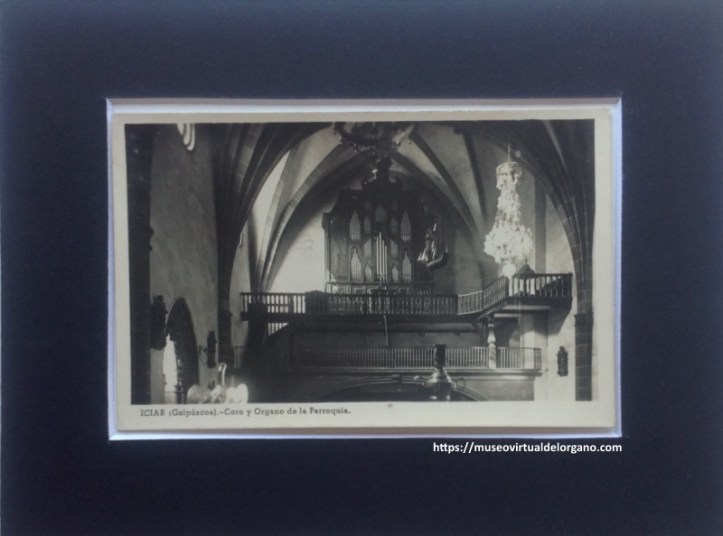 Órgano Puignau-Olaciregui, Parroquia - Santuario de Nuestra Señora de Iciar,. Deba. Guipúzcoa, ca. 1940