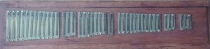 Juego de lengüetas metálicas de harmonium