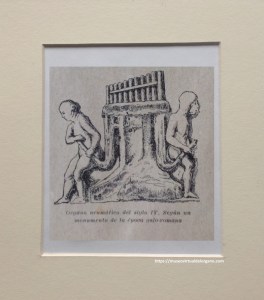 Órgano neumático del siglo IV, según un monumento de la época galo-romana (detalle). Torrellas, A.; Pahissa, J., Diccionario de la música ilustrado, Central Catalana de Publicaciones, Barcelona, 1929