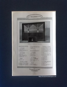 Órgano de salón con organola. E. F. Walcker y Cie., de Ludwigsburg (Württemberg), Órganos de iglesias, conciertos y salones, Agustín Guarro, Barcelona, 1922