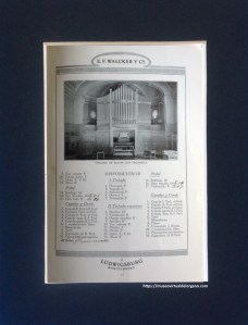 Órgano de salón con organola. E. F. Walcker y Cie., de Ludwigsburg (Württemberg), Órganos de iglesias, conciertos y salones, Agustín Guarro, Barcelona, 1922