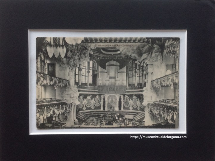 Órgano del Orfeó Catalá. Fototipia Samsot y Missé Gerns Barña. Unión Postal Universal, ca. 1910