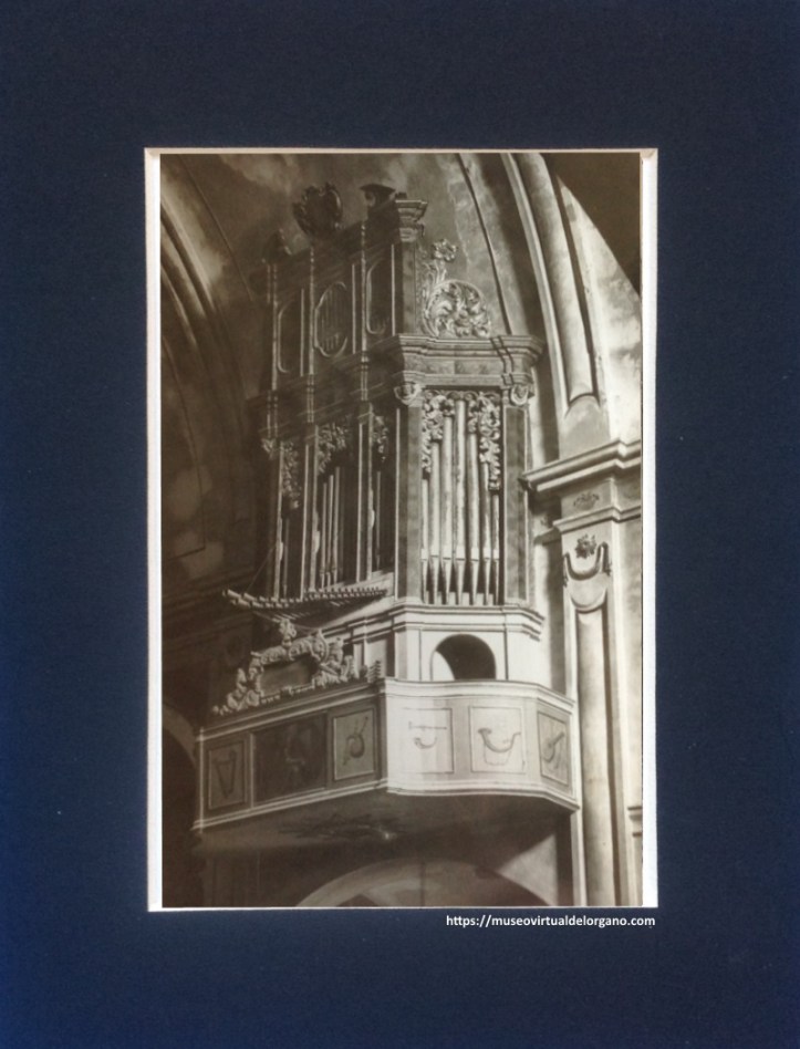 Órgano Luis Navarro,Iglesia del Convento de Santo Domingo, Pollensa. Mallorca, Islas Baleares. Foto Jerónimo Juan Tous, Palma de Mallorca, ca. 1970