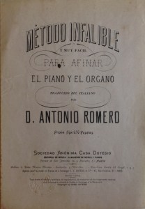 Método infalible y muy fácil para afinar el piano y el órgano ;[Tagliavini y E. Schiassi] ; traducido del italiano por D. Antonio Romero; Sociedad Anónima Casa Dotésio, Madrid, 1866