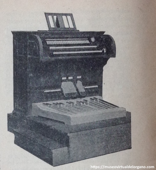 Órgano Gaietà Estadella, [detalle] Iglesia de San Vicente el Real, Huesca. Aragón. Revista Parroquial de Música Sagrada, n.º Any VI, n.º 60, 1932