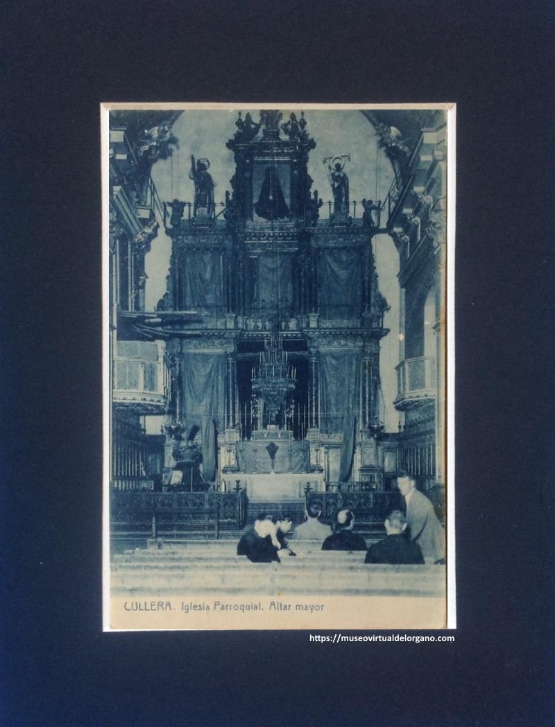 Órgano Bartolomé Triay, iglesia de los Santos Juanes, Cullera. Valencia, edición "El Siglo", fototipia Thomas, Barcelona, ca. 1930