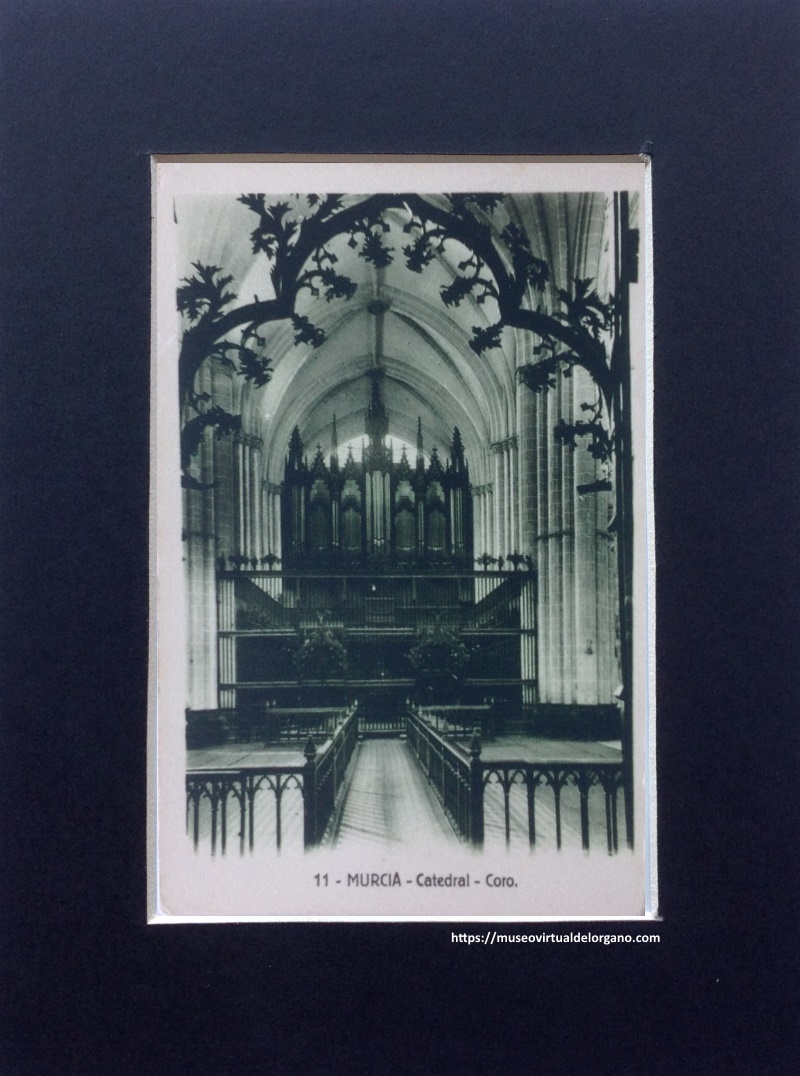Fotografía Órgano “Merklin-Schütze” Catedral de Murcia, Edición Sucesores de Nogués, Murcia, ca. 1920