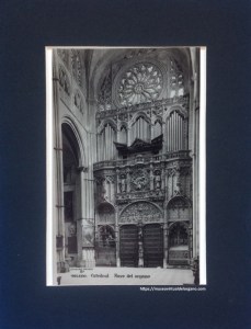 Órgano del Emperador, Catedral de Toledo, Foto G. H. Alsina, Edición Márgara, Madrid, ca. 1950