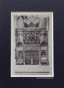 Órgano del Emperador, Catedral de Toledo, interior de la Puerta de los Leones, Heliotipia Artística Española, Madrid, ca. 1910