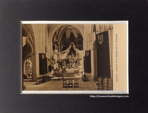 Órgano atribuido a Francisco Buchosa, iglesia de la Trinidad, Alcaraz. Albacete. Interior de la Iglesia de la Trinidad, cliché de Pedro Román, ca. 1920