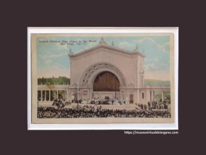 Órgano Spreckels, el órgano de tubos al aire libre más grande del mundo, Balboa Park, San Diego, California. Estados Unidos. Largest Outdoor Pipe Organ in the World, San Diego, Cal. -1, E. C. Kropp Co., Milwaukee, ca. 1920