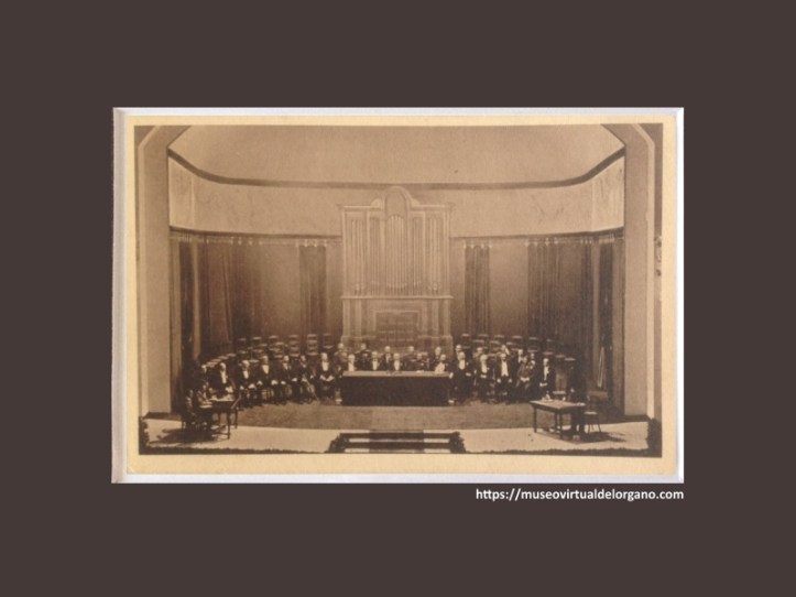 Órgano del Gran Salón de la Exposición de Valencia. 5ª Internacia Kongreso de Esperanto. Barcelona, Eldomejo Esperanto, Leipzig, 1909