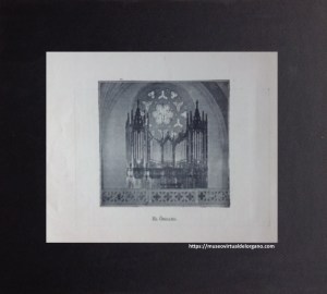 Órgano Ricardo Rodríguez, iglesia San Vicente de Paúl. Madrid. Horcajada, M., Recuerdo de la inauguración de la Iglesia de San Vicente de Paúl, Congregación de la Misión, Madrid, 1904