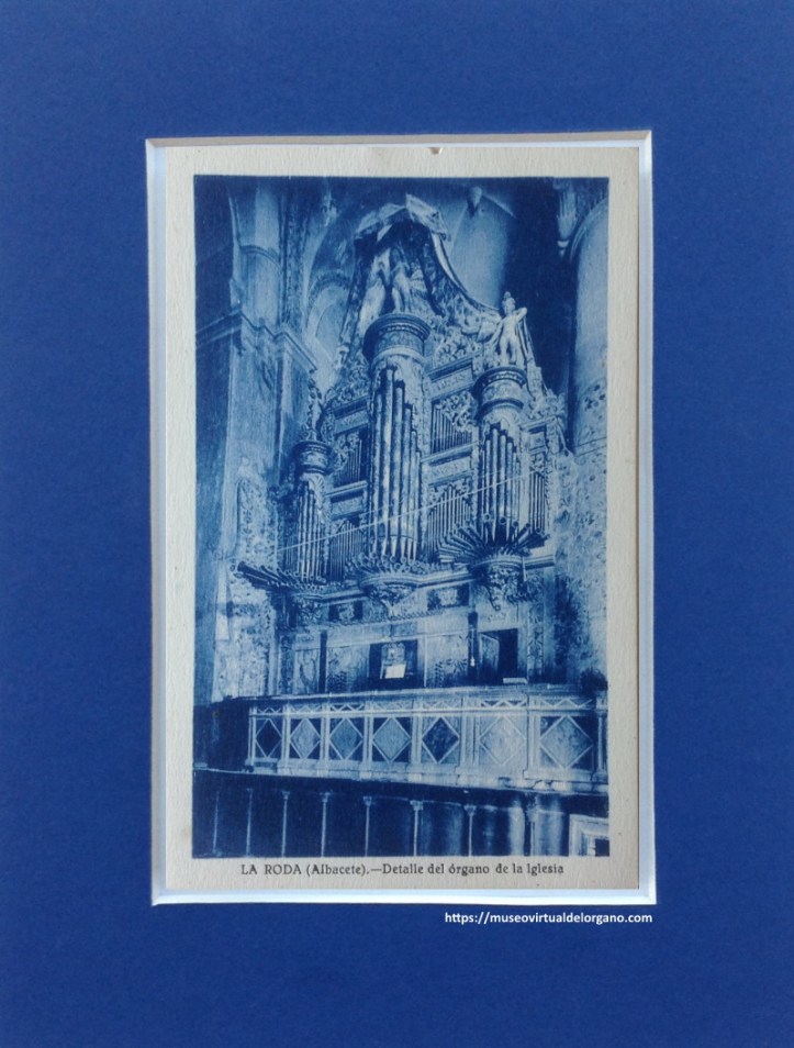Órgano barroco, iglesia de El Salvador, La Roda. Albacete. Foto Moreno Ibáñez, ca. 1930