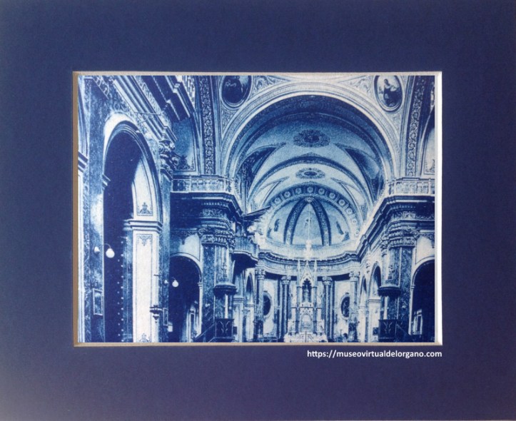 Órgano barroco iglesia San Pedro Apóstol, Novelda [detalle]. Alicante. Fotógrafo L. Roisin, Barcelona, ca. 1930