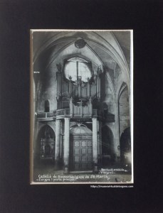Órgano Basílica parroquial de Santa María, Castelló d'Empúries. Gerona. Fotografía Valentí Fargnoli Ianneta, ca. 1930