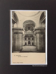 Órgano del crucero, lado izquierdo, Basílica del Monasterio de San Lorenzo de El Escorial, Fototipia Hauser y Menet, Madrid, ca. 1910